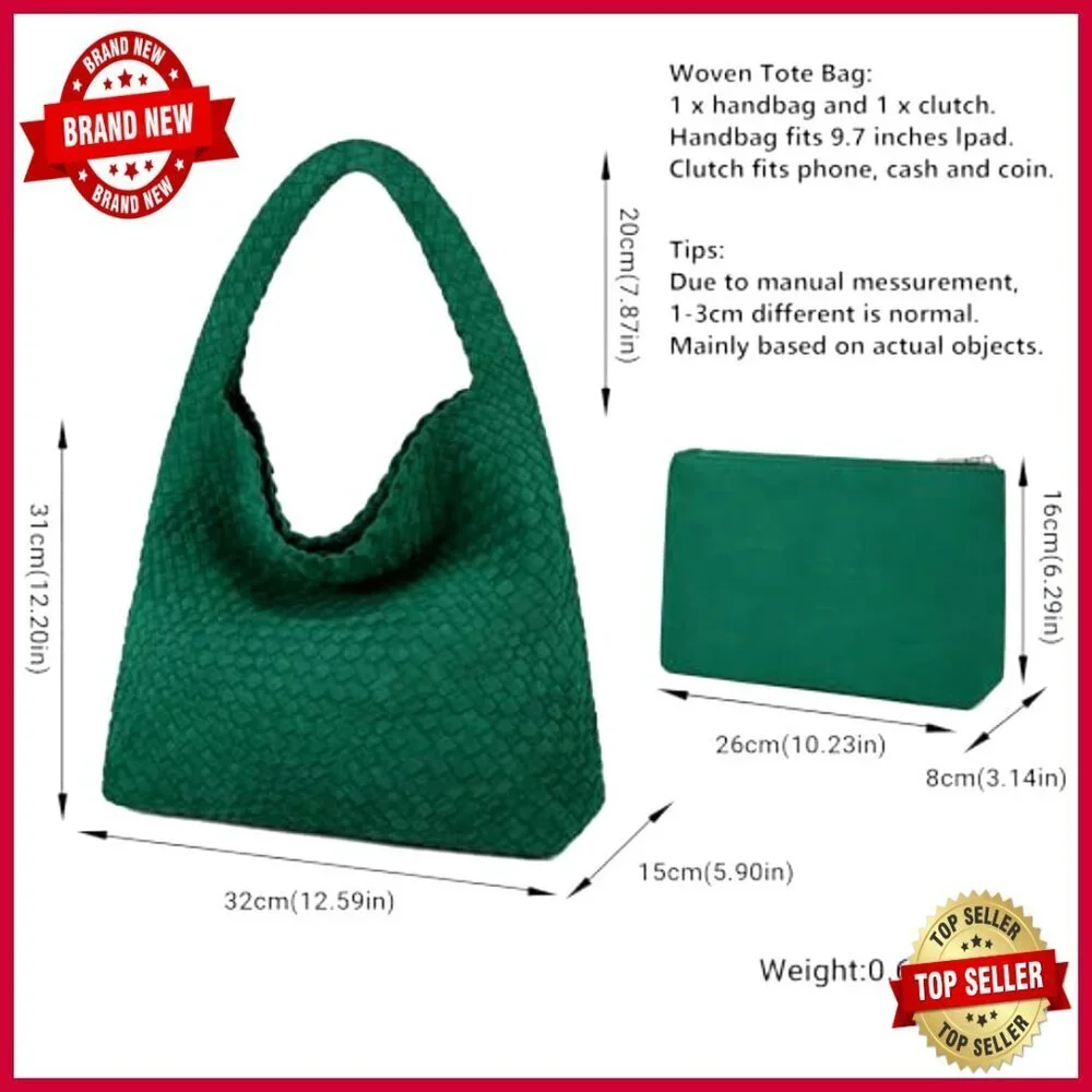 Medium Vegan Leather Hobo Tote with Top Handle and Shoulder Strap